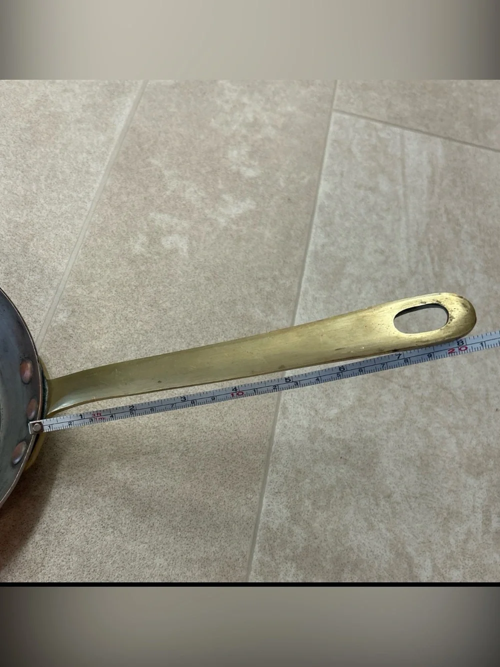 BAZAAR DE LA CUISINE NY/NY SOLID COPPER PAN WITH BRASS HANDLE  8” Upscale Cook